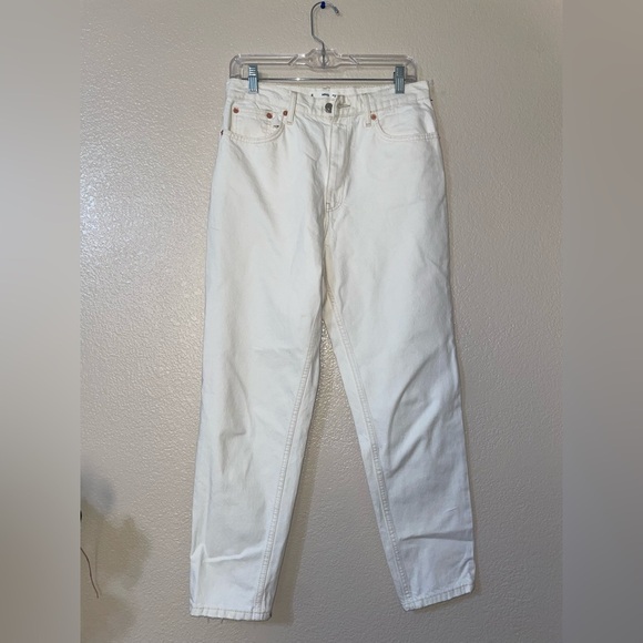 MANGO "Mom" White Denim Jeans (size 8) - Picture 1 of 5